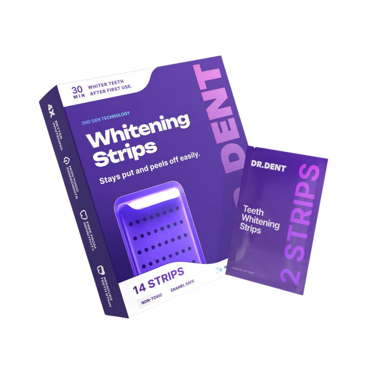 Tiras blanqueadoras sin peróxido