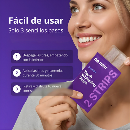 Tiras blanqueadoras sin peróxido
